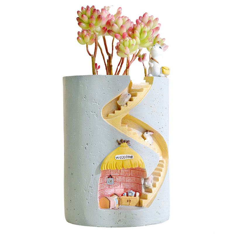 Gardening Cartoon Succulent Flower Pot