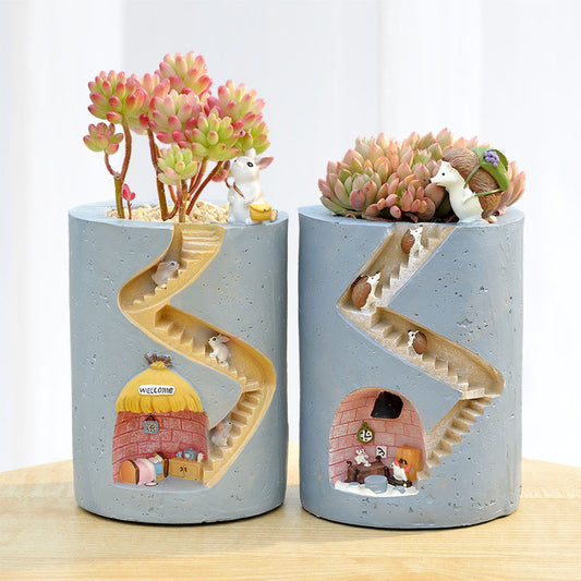 Gardening Cartoon Succulent Flower Pot