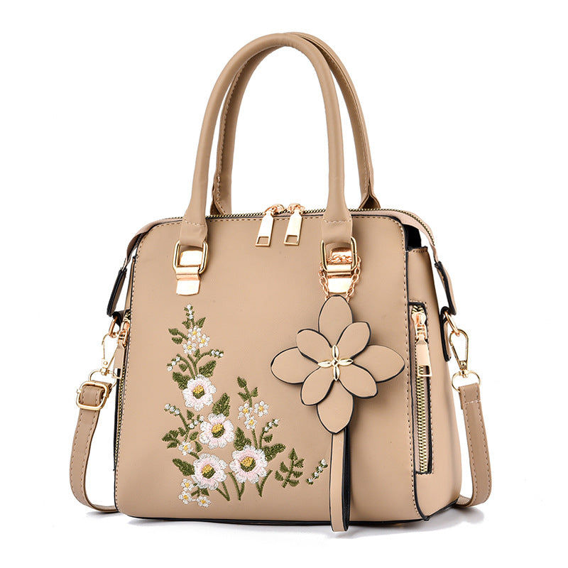 Fashion Flowers Embroidered Handbag Women Shoulder Bag