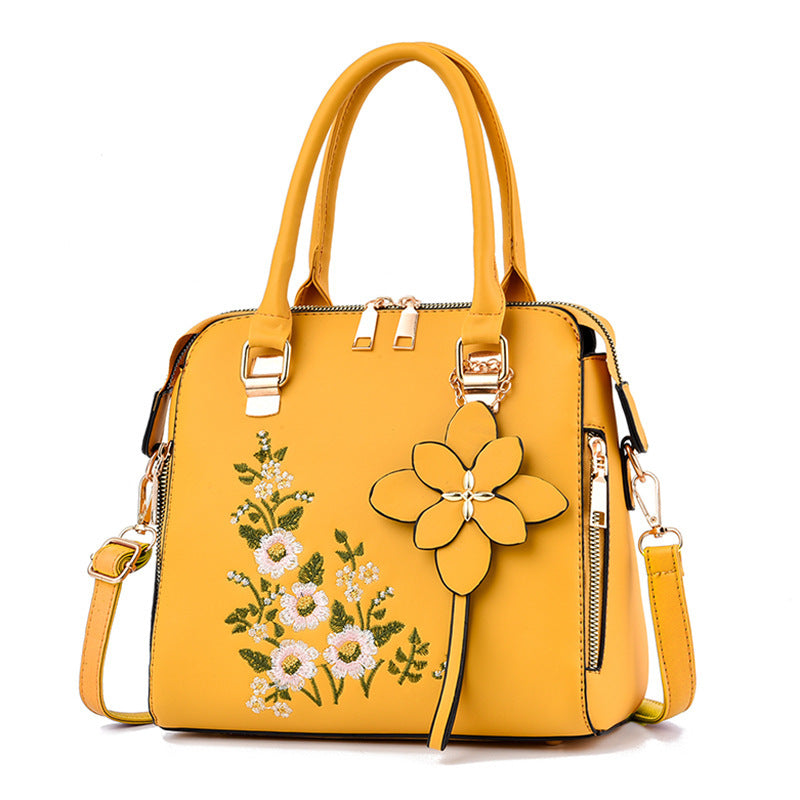 Fashion Flowers Embroidered Handbag Women Shoulder Bag