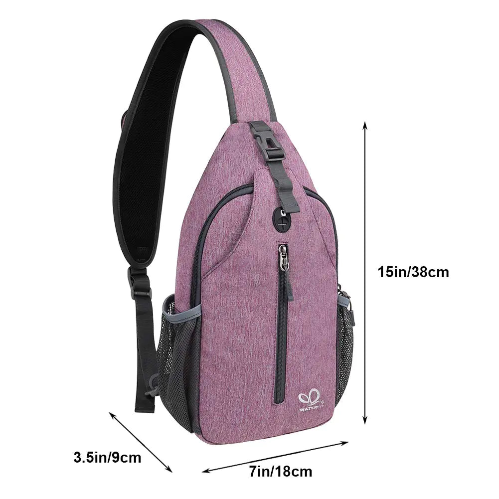 Travel Hiking Chest Bag Daypack Purple